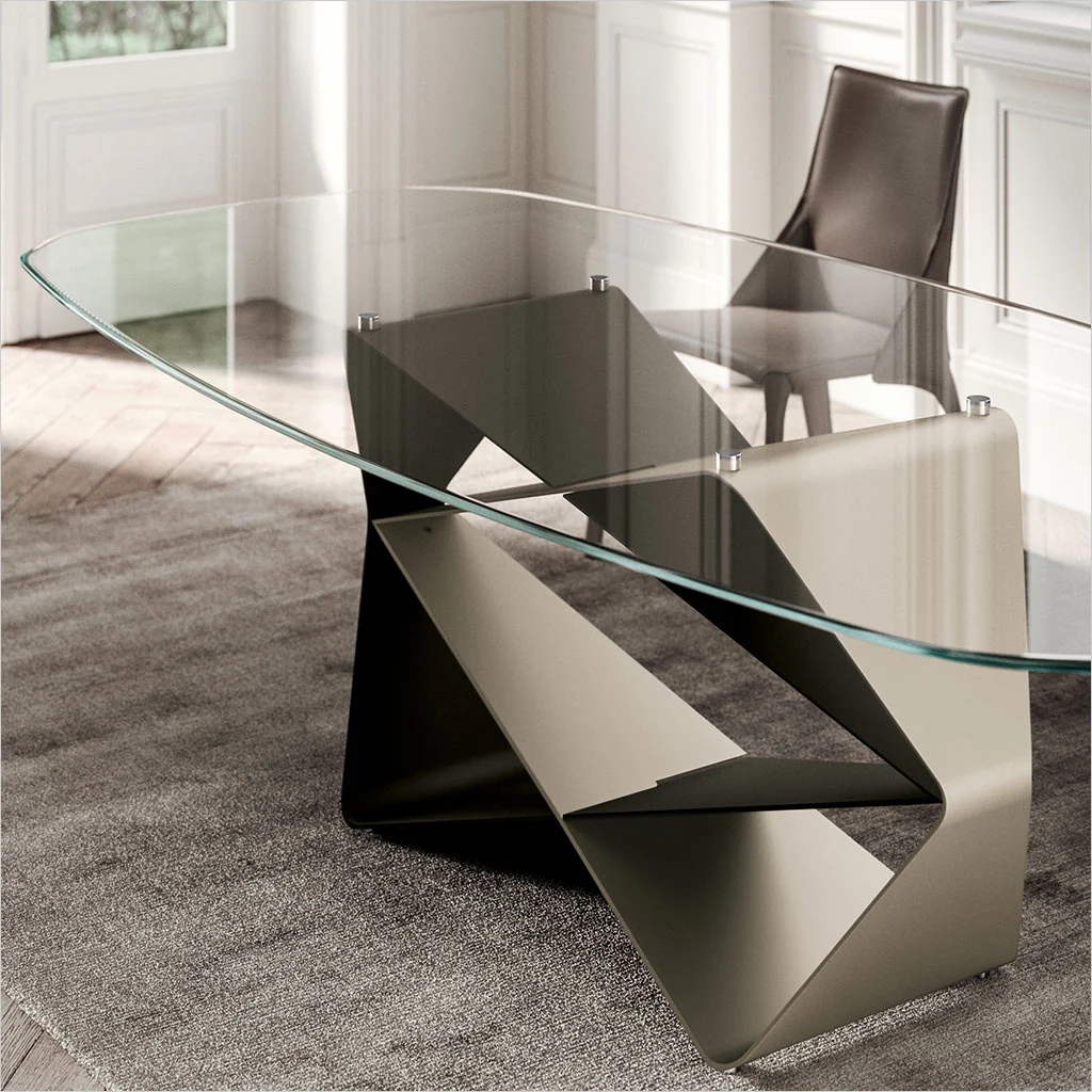Contemporary Glass Dining Table